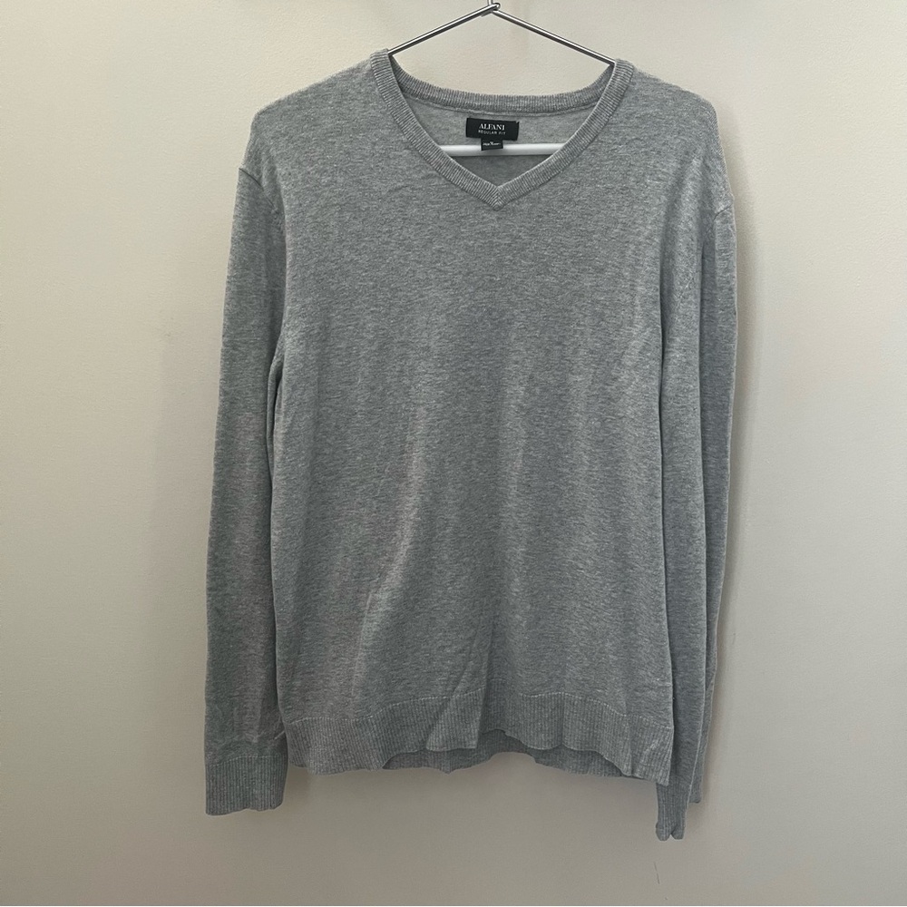 Alfani Men’s Gray Regular Fit Sweater Size Medium